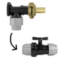 20mm MDPE Wall Flange Set with Geka Fitting, Inline Valve and ¾" Barb Connection