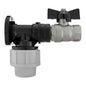 20mm MDPE Wall Flange Set with ½" BSP Bib Valve Fitting