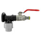 20mm MDPE Wall Flange Set Including Lever Valve and Snap-On Fitting