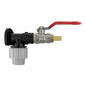 20mm MDPE Wall Flange Set Including Lever Valve with ½" Barb Outlet