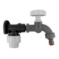 20mm MDPE Wall Flange Set with PP Bib Tap & Water Lock Mechanism