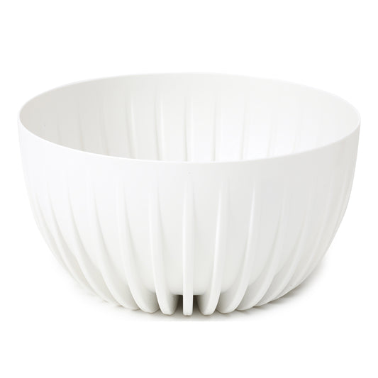 Mira White Bowl Planter with Insert and Drainage Plug – 300mm