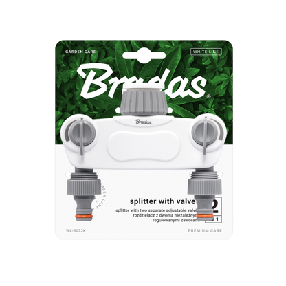 White Line 2-Way Solid Manifold Including 1" or 3/4" Tap Valves