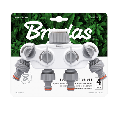 White Line 4-Way Solid Manifold Including 1" or 3/4" BSP Tap Connections