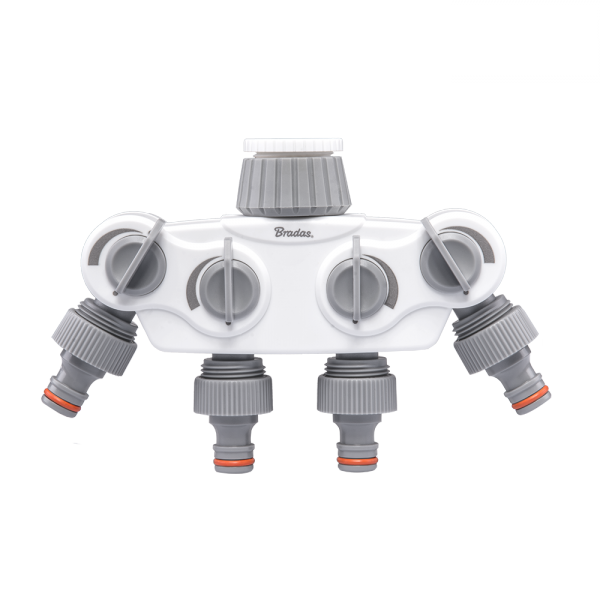 White Line 4-Way Solid Manifold Including 1" or 3/4" BSP Tap Connections