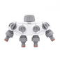 White Line 4-Way Solid Manifold Including 1" or 3/4" BSP Tap Connections