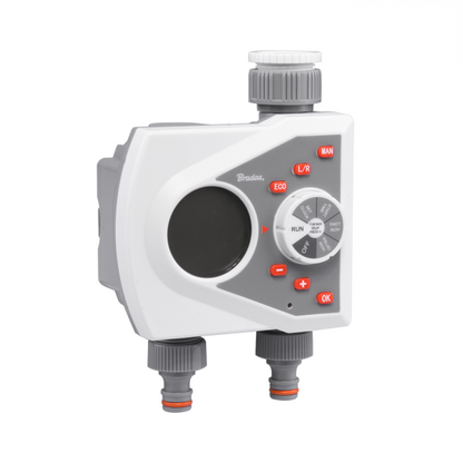 White Line Dual-Outlet Electronic Water Timer Controller