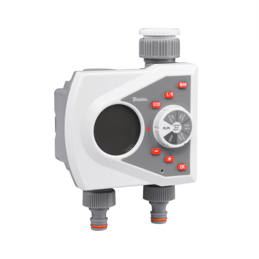 White Line Dual-Outlet Electronic Water Timer Controller