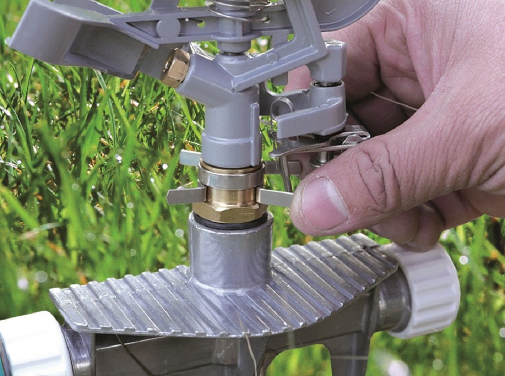 Triton Series White Line Pulsating Garden Sprinkler