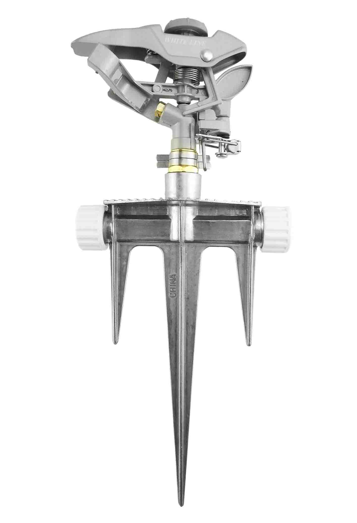 Triton Series White Line Pulsating Garden Sprinkler