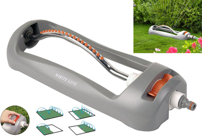 Classic Oscillating Lawn Sprinkler with White Stripe