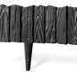 Black Plastic Palisade Lawn Border with Wood Texture 2.32m