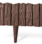 Brown Plastic Palisade Lawn Edging with Wood Texture 2.32m