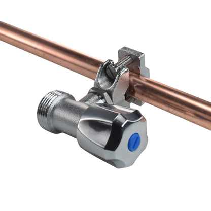 Outdoor Tap Kit Through Wall 15mm Pipe Self Cutting Valve Brass