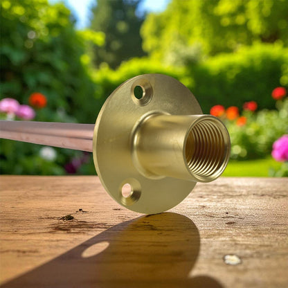 Outdoor Tap Kit Through Wall 15mm Pipe Self Cutting Valve Brass