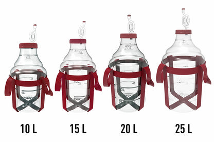 Plastic Wine Fermentation Demijohn 10L 15L 20L 25L PET with Straps & Airlock